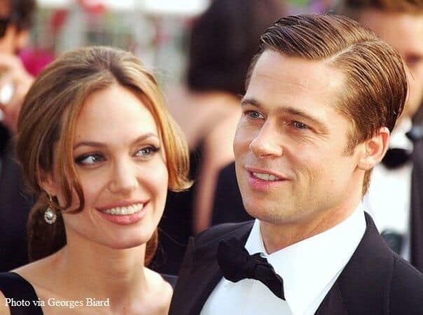 Angelina Jolie and Brad Pitt - Photo via Georges Biard